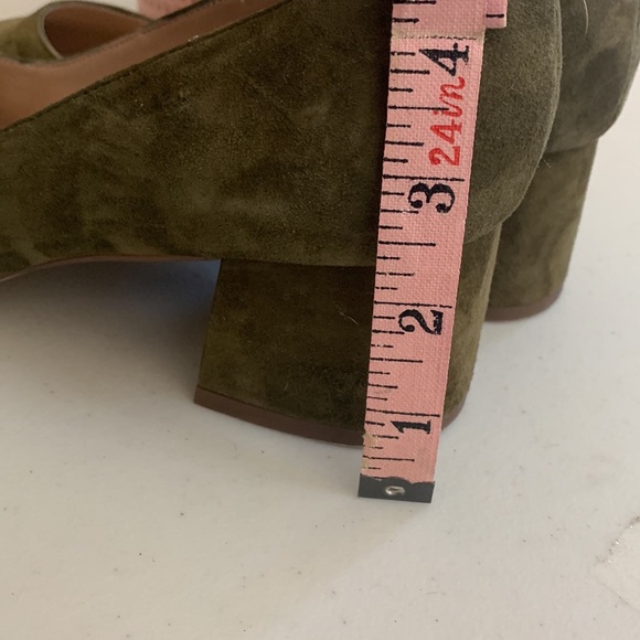 Franco Sarto ‘Callan’ Pointed Toe Pump green suede leather EUC - Picture 15 of 16